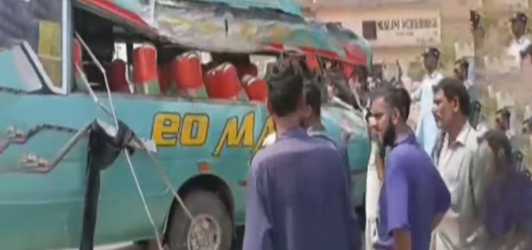 7 Dead as Coaster and Trailer Collide on Karachi’s Mauripur Road
