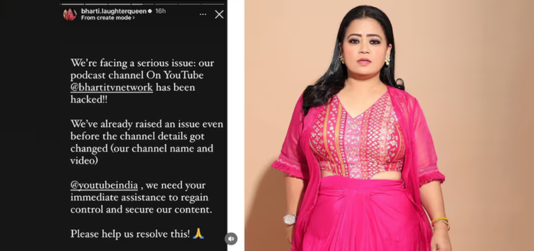 Bharti Singh’s YouTube channel was hacked