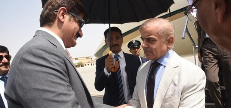 PM Shehbaz Arrives in Karachi for Day-Long Visit