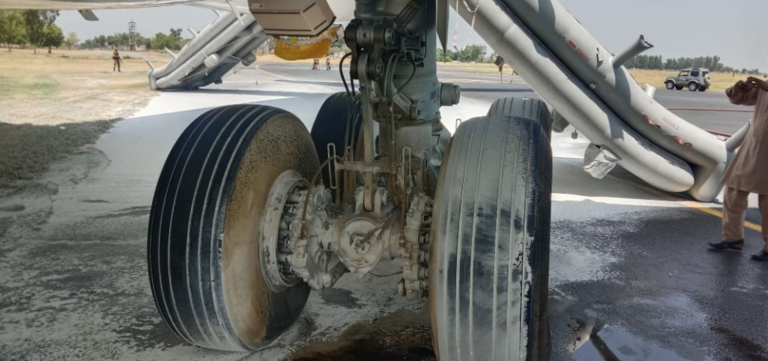 Saudi Airlines’ Plane Catches Fire at Peshawar Airport