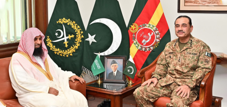 Imam of Masjid-e-Nabawi Visits COAS Asim Munir in Rawalpindi