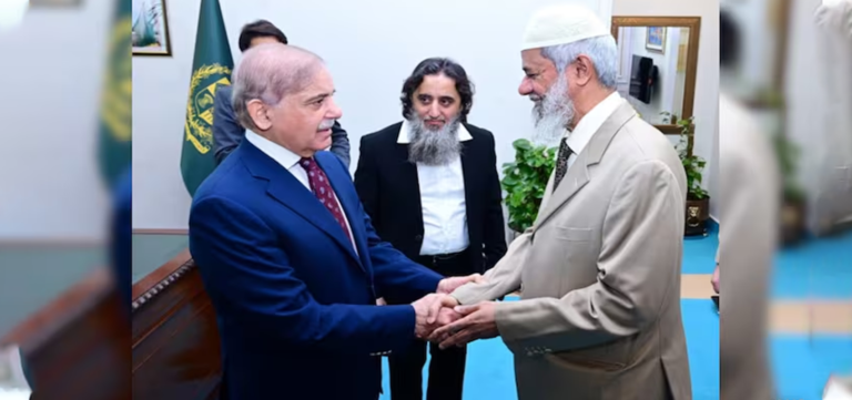 Fugitive Hate Preacher Zakir Naik Meets Pakistani PM Shehbaz Sharif